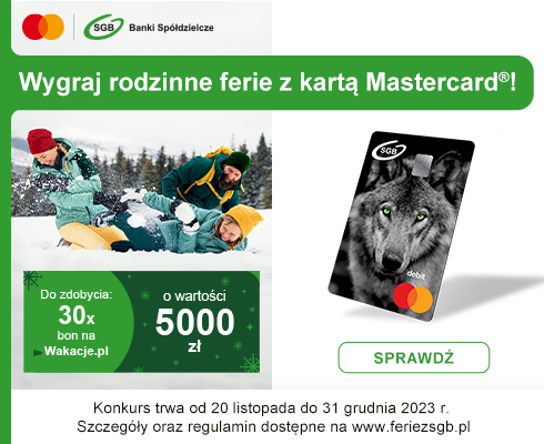 Wygraj rodzinne ferie z kartą Mastercard SGB